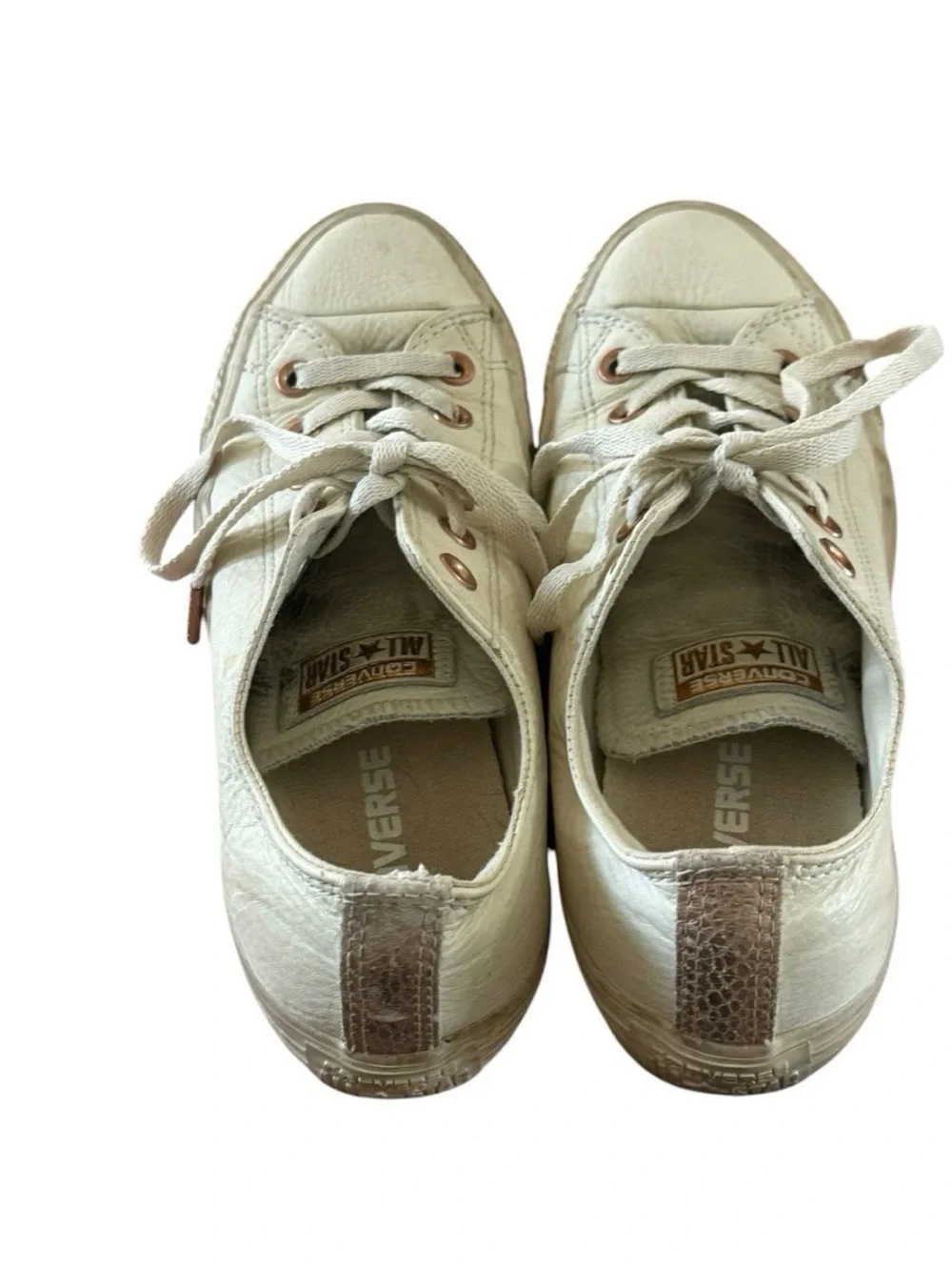 Converse Chuck Taylor All Star low-top sneakers in ivory leather Size 8 Women’s